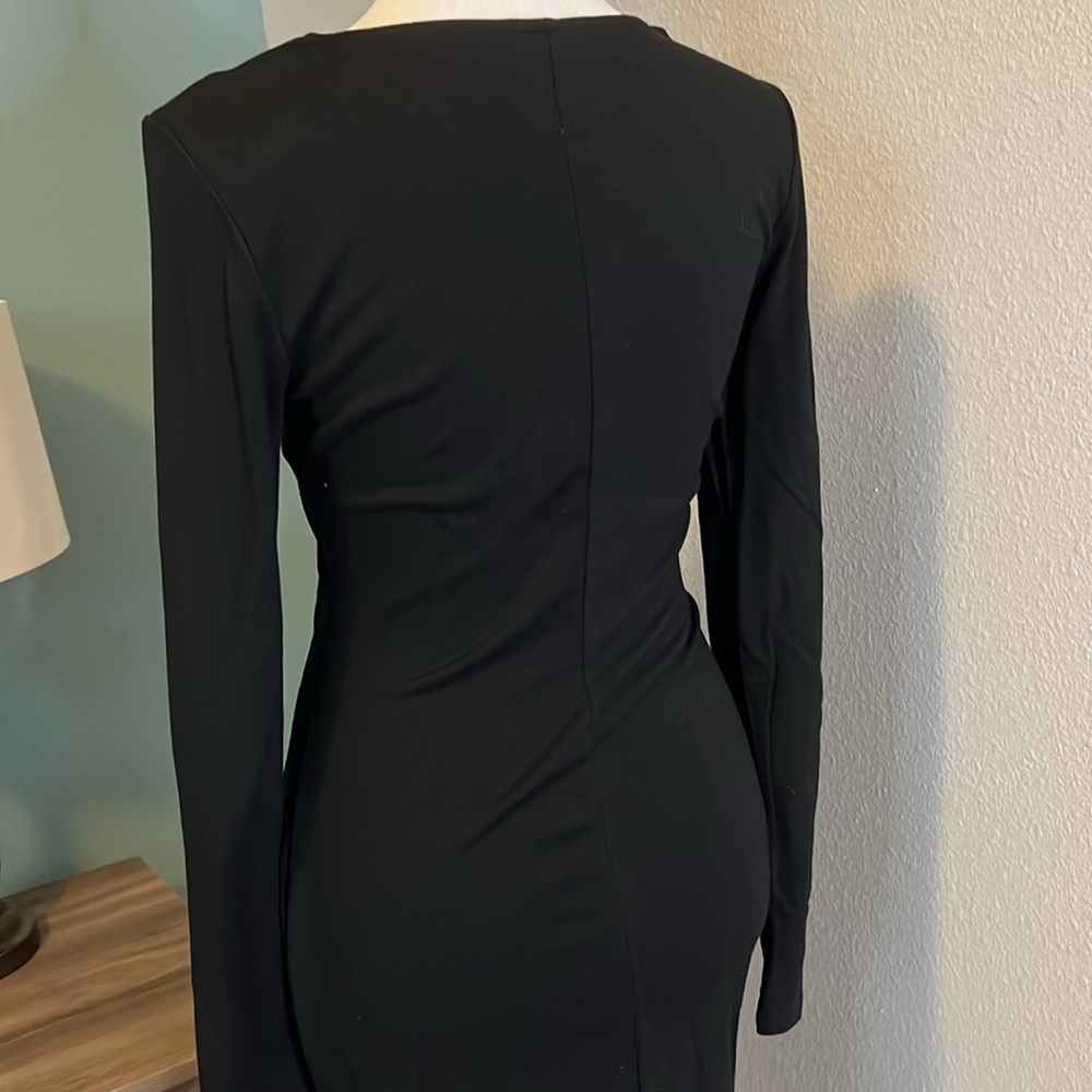 Silence + Noise Deep VNeck Faux Wrap Dress Size Small - Picture 5 of 15